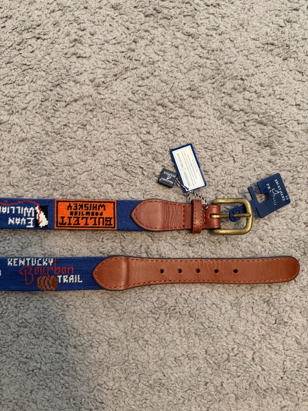Smathers & Branson KY Bourbon Trail Belt Unworn Size 34 NWT Discontinued Rare - Picture 2 of 4